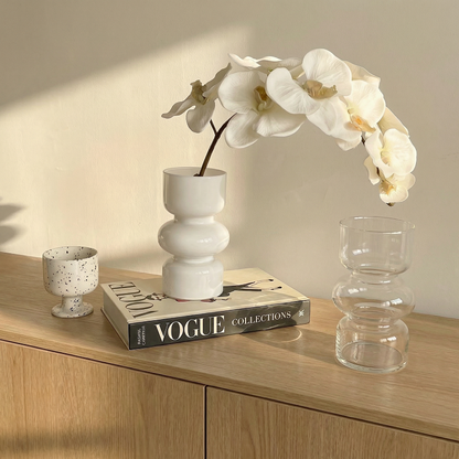 Vase verre blanc style nordique intemporel lifestyle