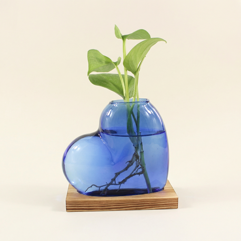 Vases en verre forme cœur