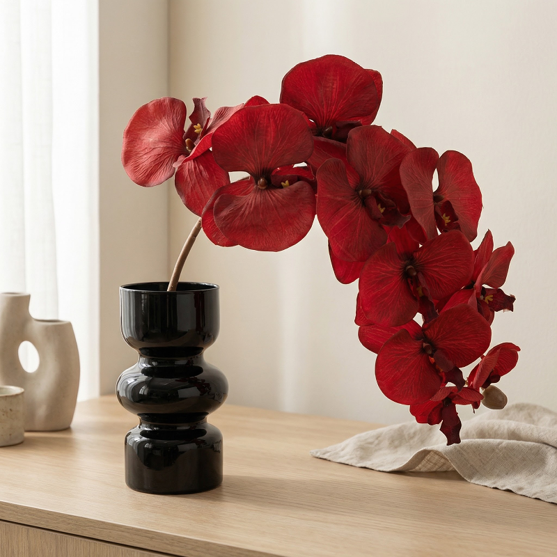 Vase verre noir style nordique intemporel lifestyle