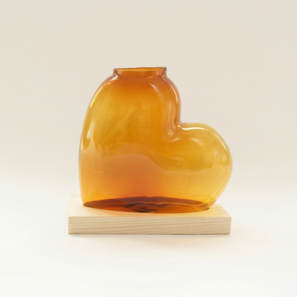 Vases en verre forme cœur
