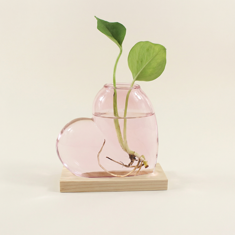 Vases en verre forme cœur
