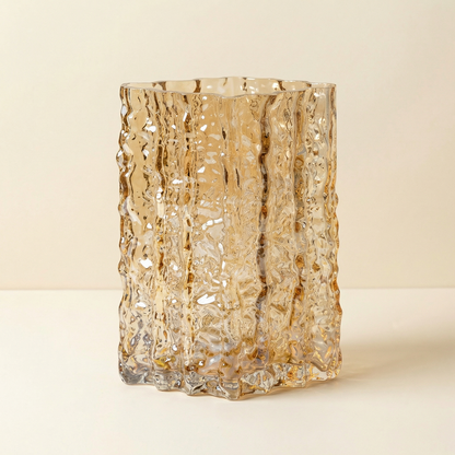 Vases en verre texturé