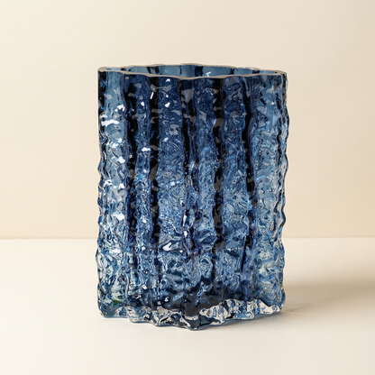 Vases en verre texturé