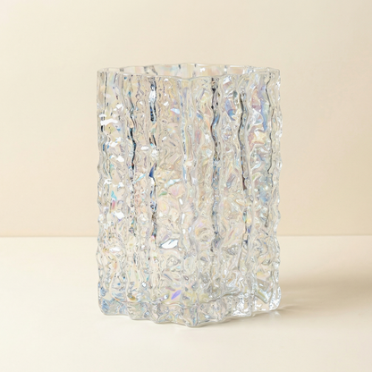 Vases en verre texturé