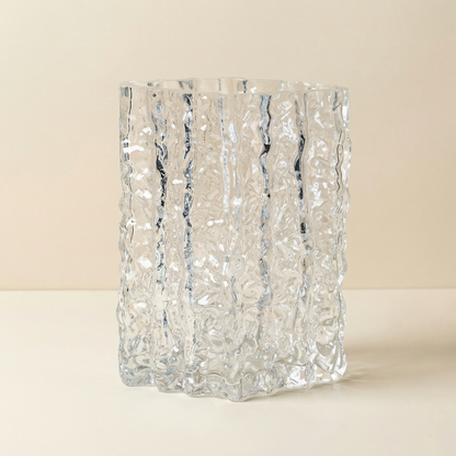 Vases en verre texturé
