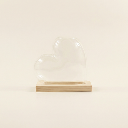 Vases en verre forme cœur