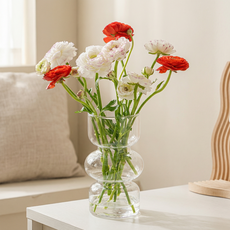 Vase verre transparent style nordique intemporel lifestyle