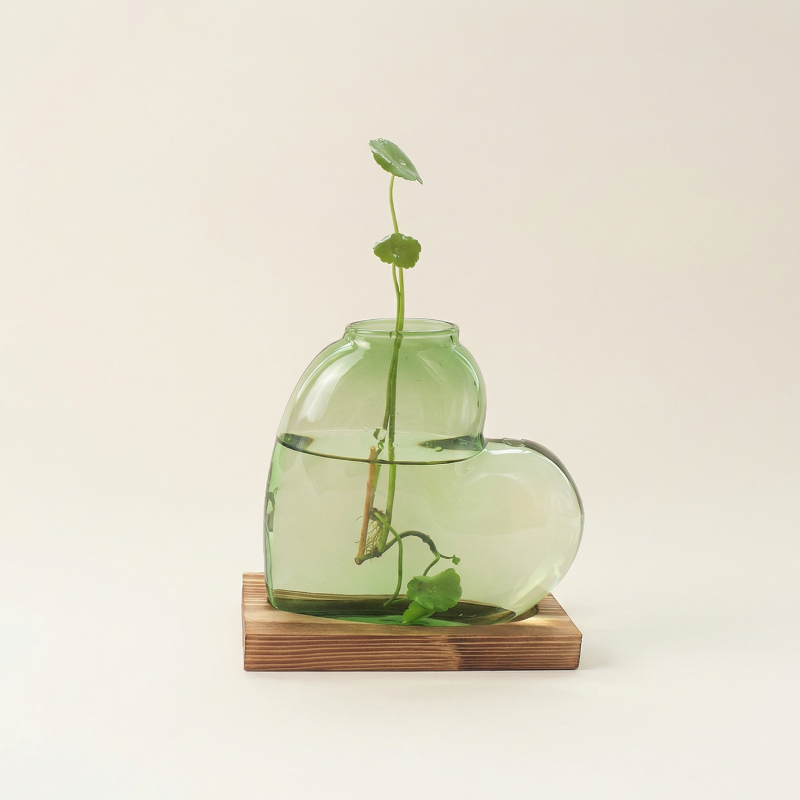 Vases en verre forme cœur