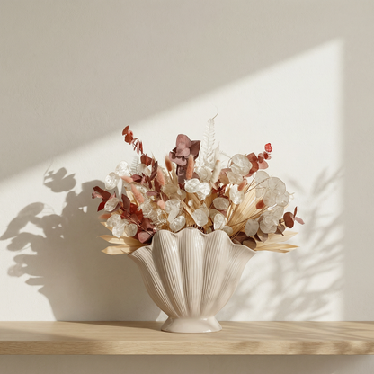 Vases en céramique forme coquillage