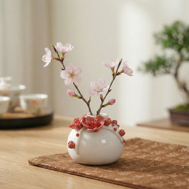 Vases en céramique fleurs de cerisier