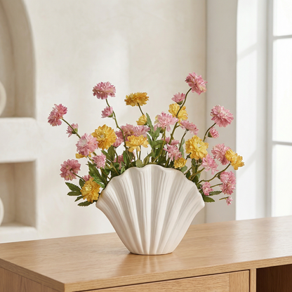 Vases en céramique forme coquillage