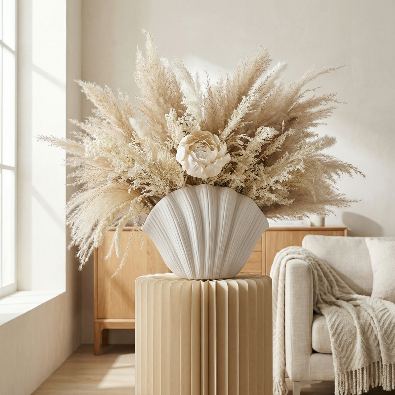 Vases en céramique forme coquillage