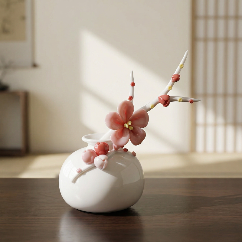 Vases en céramique fleurs de prunier