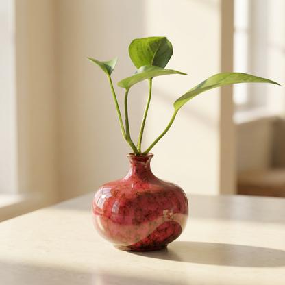 Vases en céramique effet craquelé