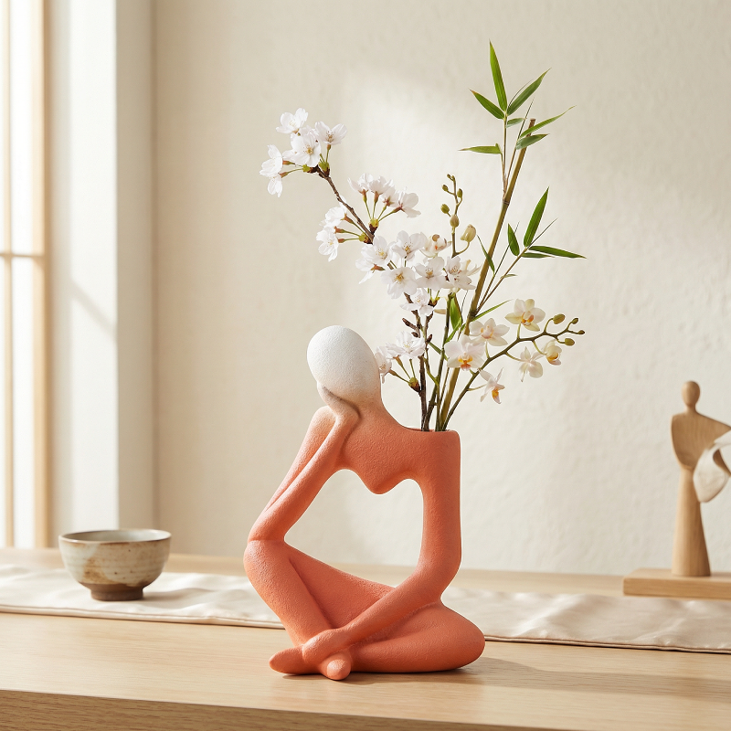 Vases décoratifs sculpturaux en céramique