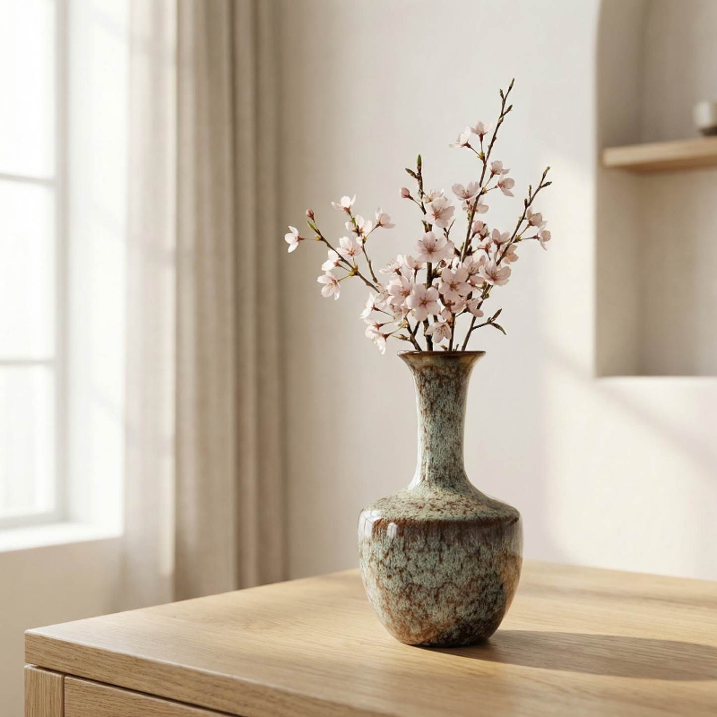 Vases en céramique effet craquelé