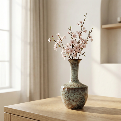 Vases en céramique effet craquelé