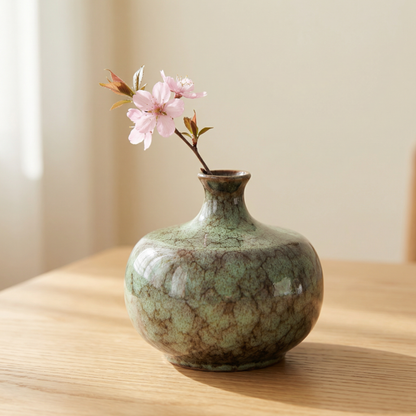 Vases en céramique effet craquelé