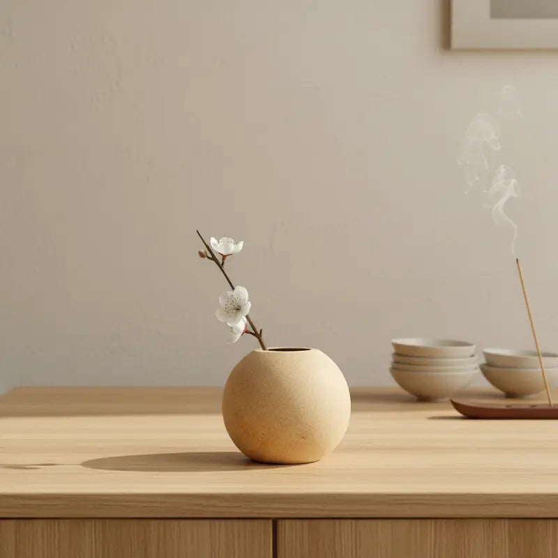 Vase en bois rétro boule L'univers-du-vase