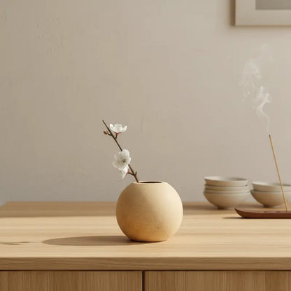 Vase en bois rétro boule L'univers-du-vase