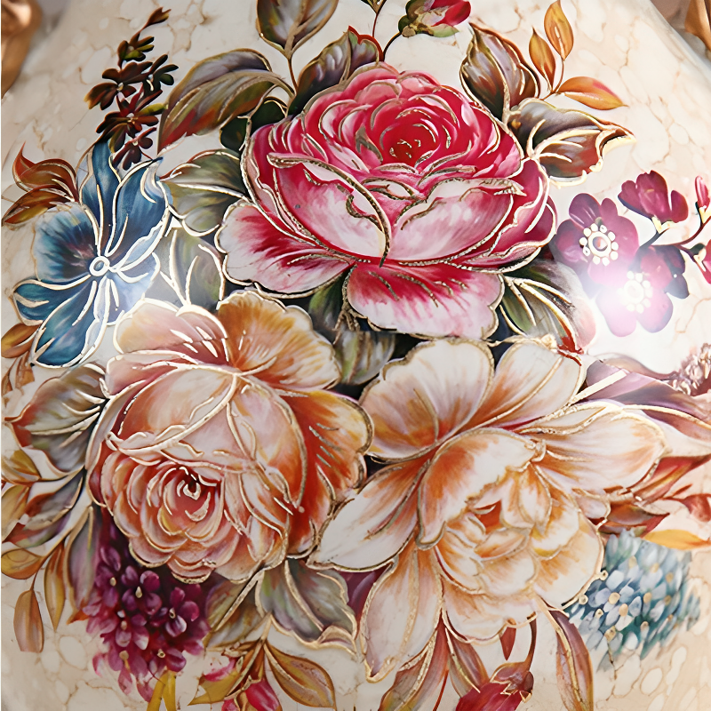 Vases décoratifs en résine style baroque floral – Élégance classique L'univers-du-vase