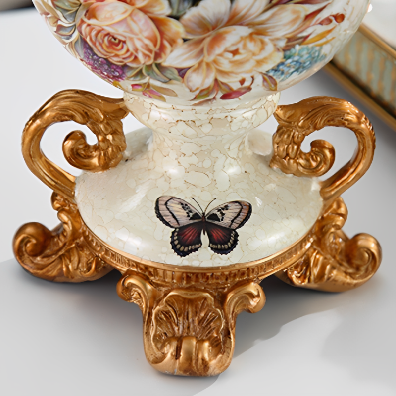 Vases décoratifs en résine style baroque floral – Élégance classique L'univers-du-vase