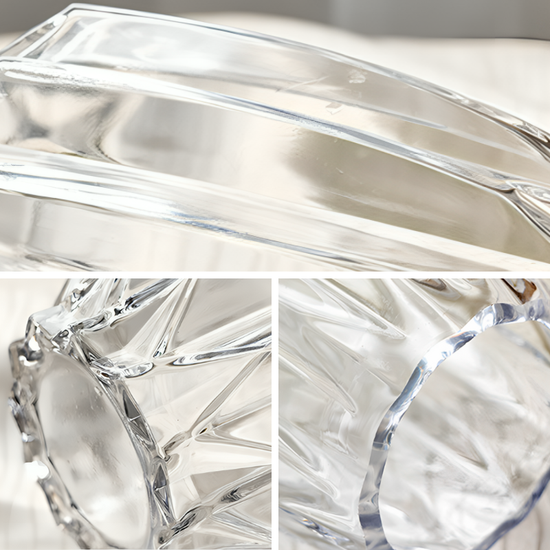 Vases verre design moderne transparent detail matiere