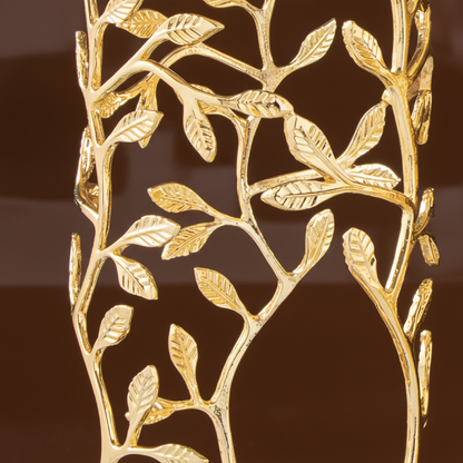 Vases verre et métal design moderne transparent et doré détail matière