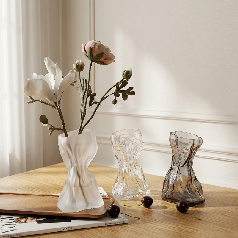 Vases verre sculptural design contemporain lifestyle
