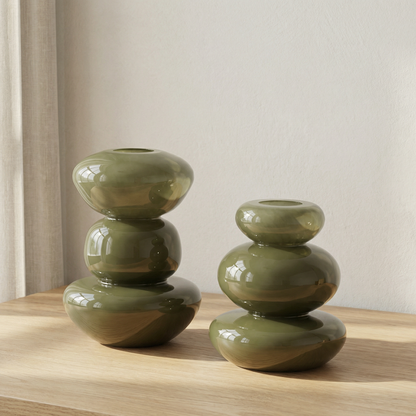 Vases verre style Wabi-Sabi collection