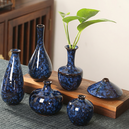 Vases en céramique effet craquelé