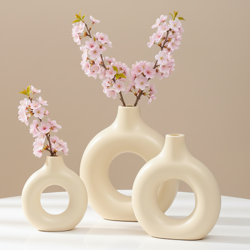 Vases donut en plastique – Design décoratif moderne L'univers-du-vase