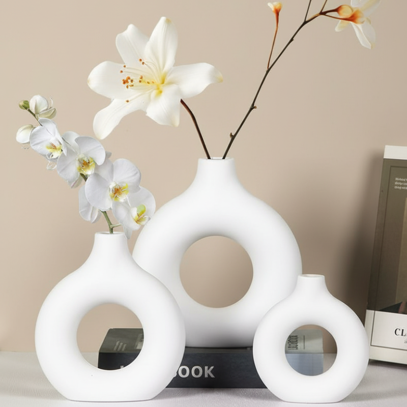 Vases donut en plastique – Design décoratif moderne L'univers-du-vase