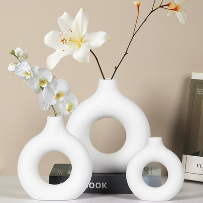 Vases donut en plastique – Design décoratif moderne L'univers-du-vase