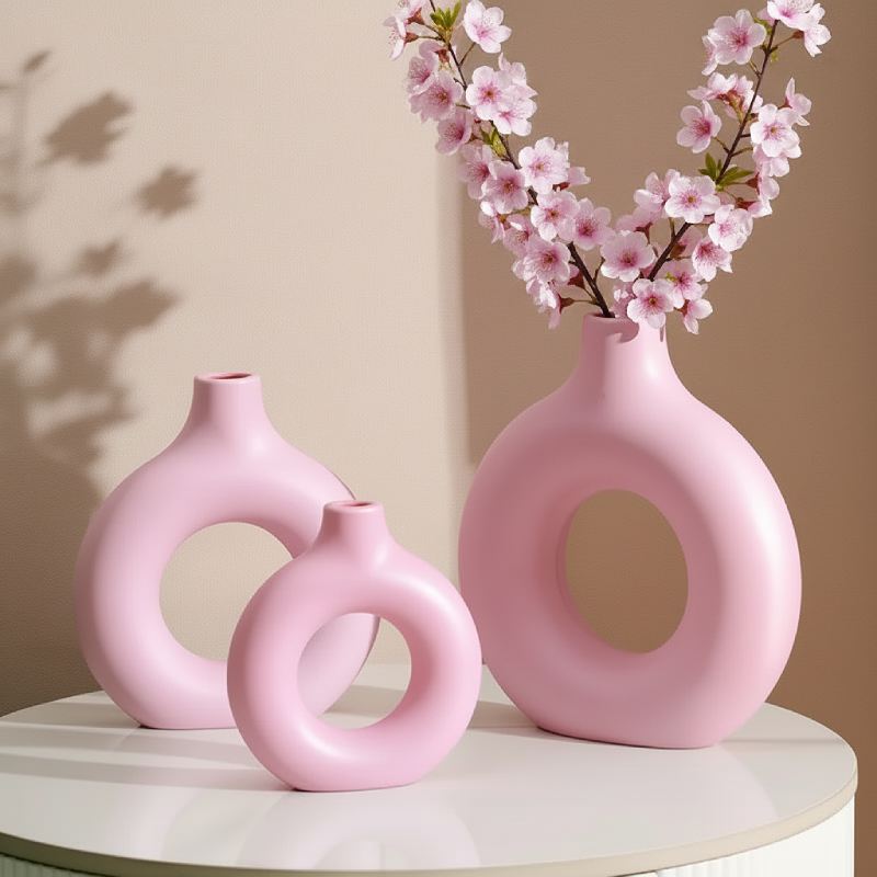 Vases donut en plastique – Design décoratif moderne L'univers-du-vase