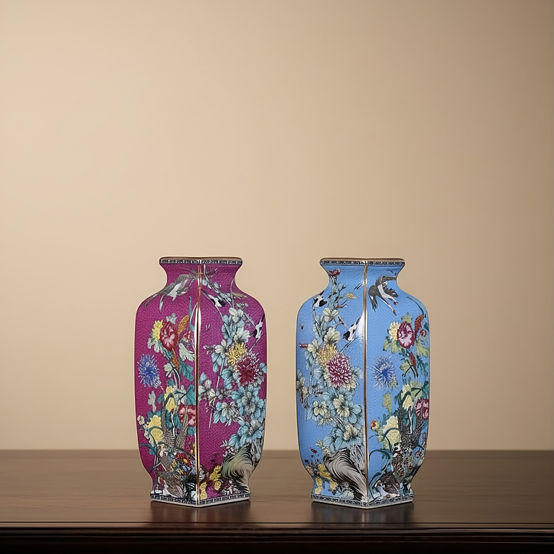 Vases en céramique chinoise – Motifs floraux et oiseaux décoratifs L'univers-du-vase