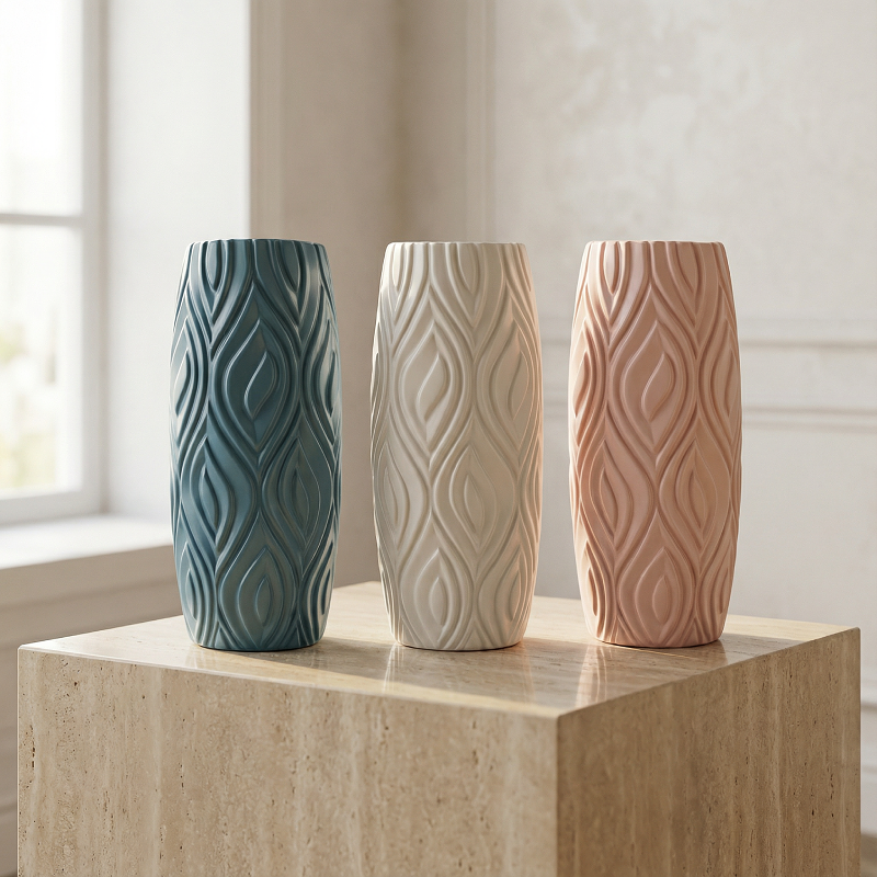 Vases cylindrique plastique – Design décoratif contemporain L'UNIVERS DU VASE