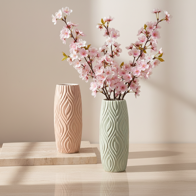 Vases cylindrique plastique – Design décoratif contemporain L'UNIVERS DU VASE