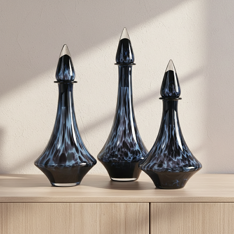 Vase en verre sculptural – Design contemporain fumé L'univers-du-vase