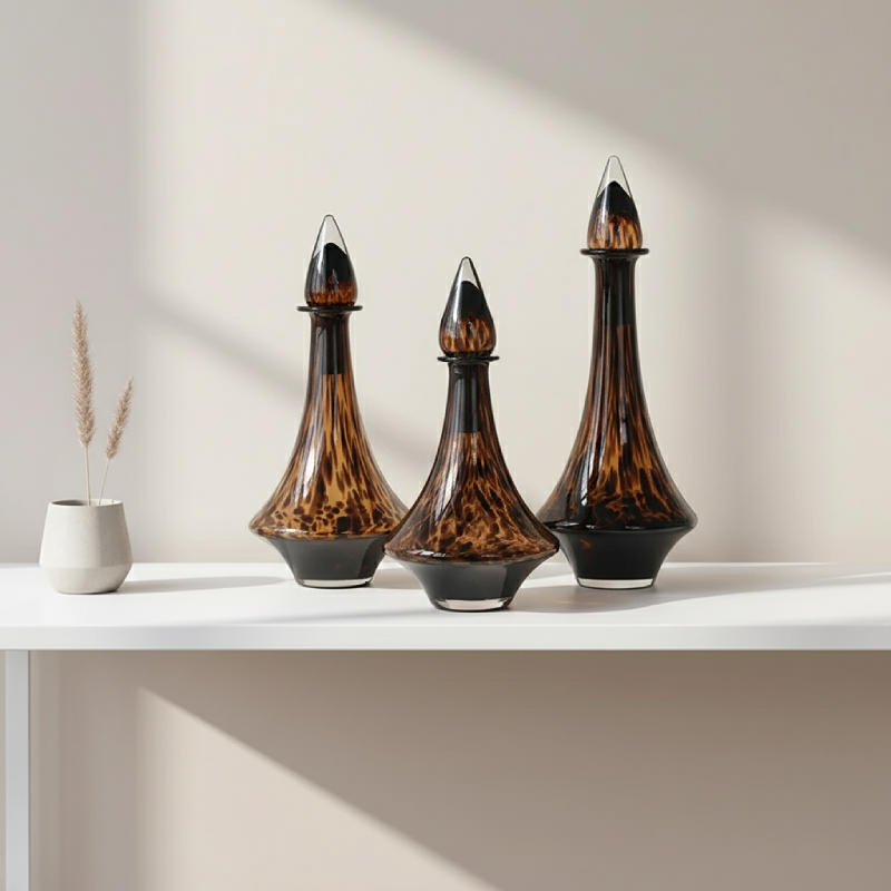 Vase en verre sculptural – Design contemporain fumé L'univers-du-vase