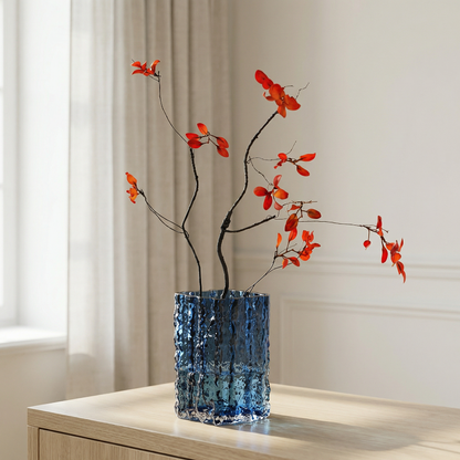 Vases en verre texturé