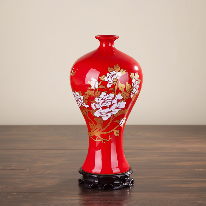 Vases en céramique rouge – Motifs floraux et élégance décorative L'UNIVERS DU VASE