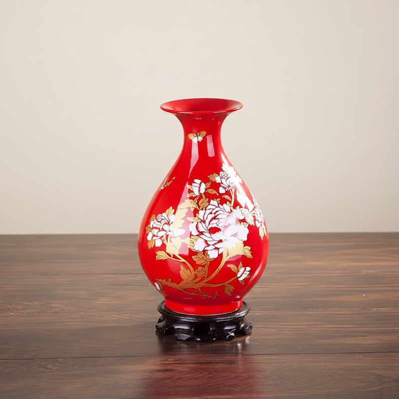Vases en céramique rouge – Motifs floraux et élégance décorative L'UNIVERS DU VASE