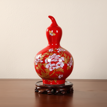 Vases en céramique rouge – Motifs floraux et élégance décorative L'UNIVERS DU VASE