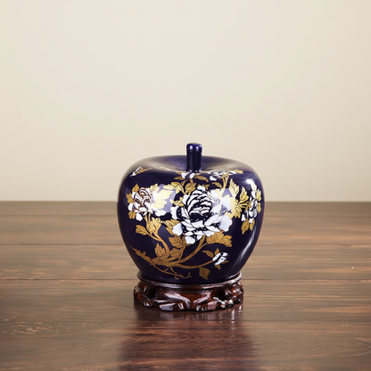 Vases en céramique bleue – Motifs floraux et élégance décorative L'UNIVERS DU VASE