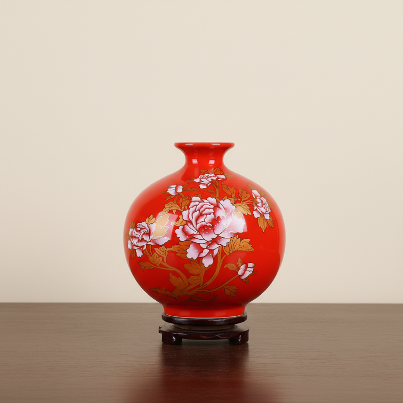Vases en céramique rouge – Motifs floraux et élégance décorative L'UNIVERS DU VASE